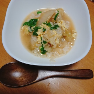 ちゃんこ鍋の〆に☆たまご雑炊